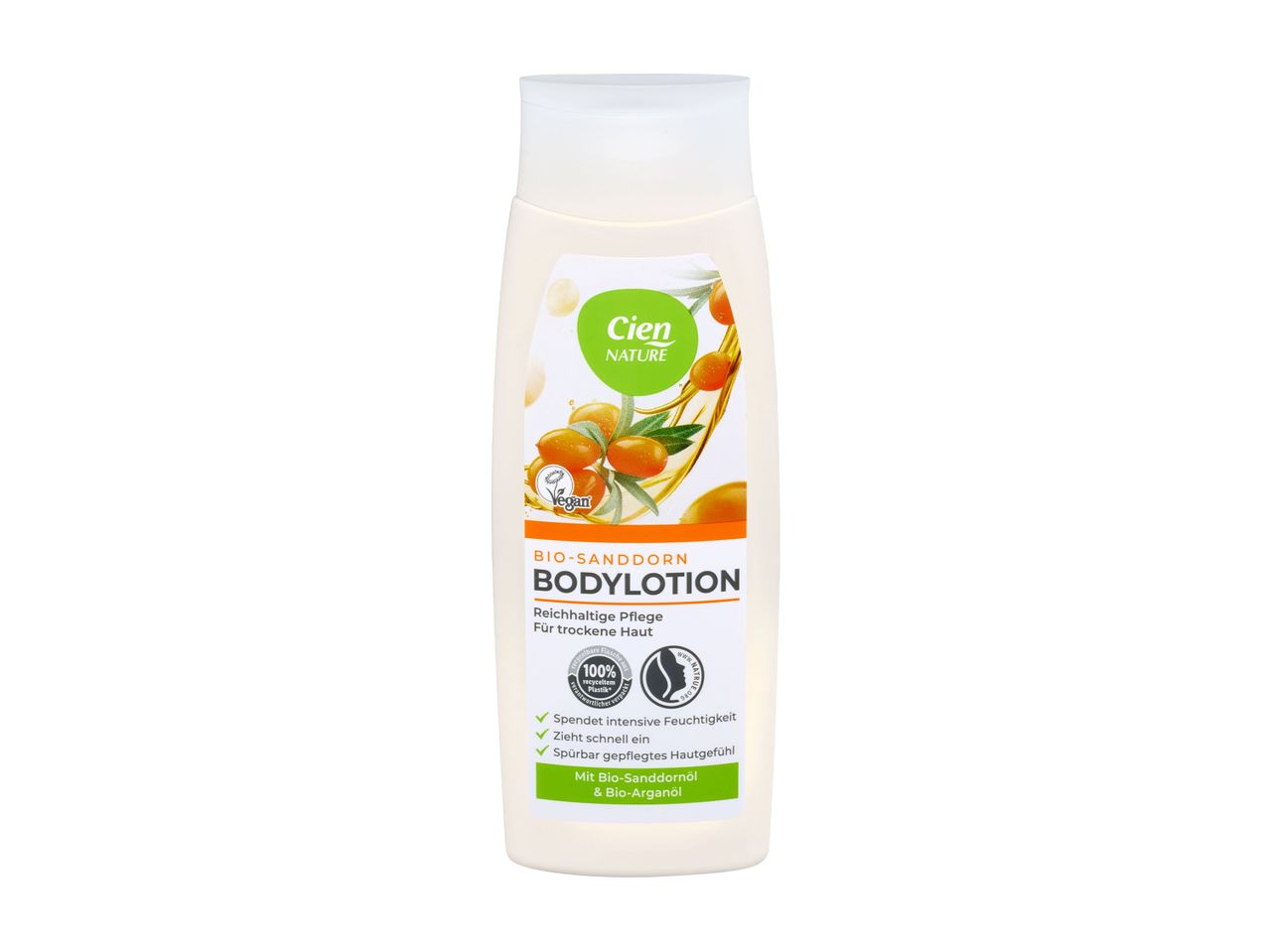 Cien Nature Bio-Sanddorn Bodylotion für trockene Haut.