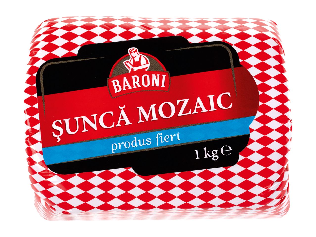 1 kg brânză Baroni Sunca Mozaic în ambalaj roșu și alb.