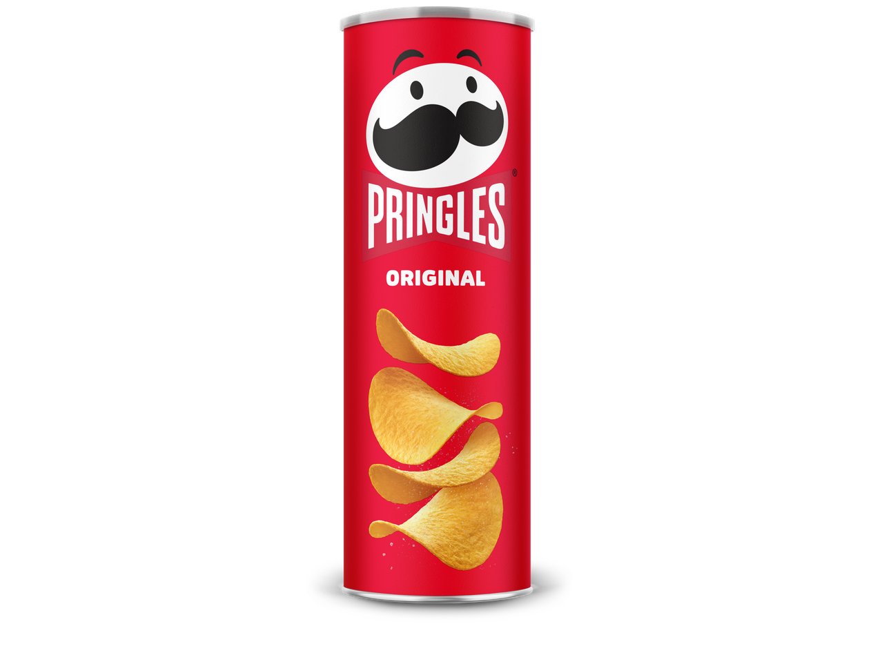 Pringles Original chips in een tube.
