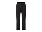 Men's black cargo trousers with an elasticated drawstring waist