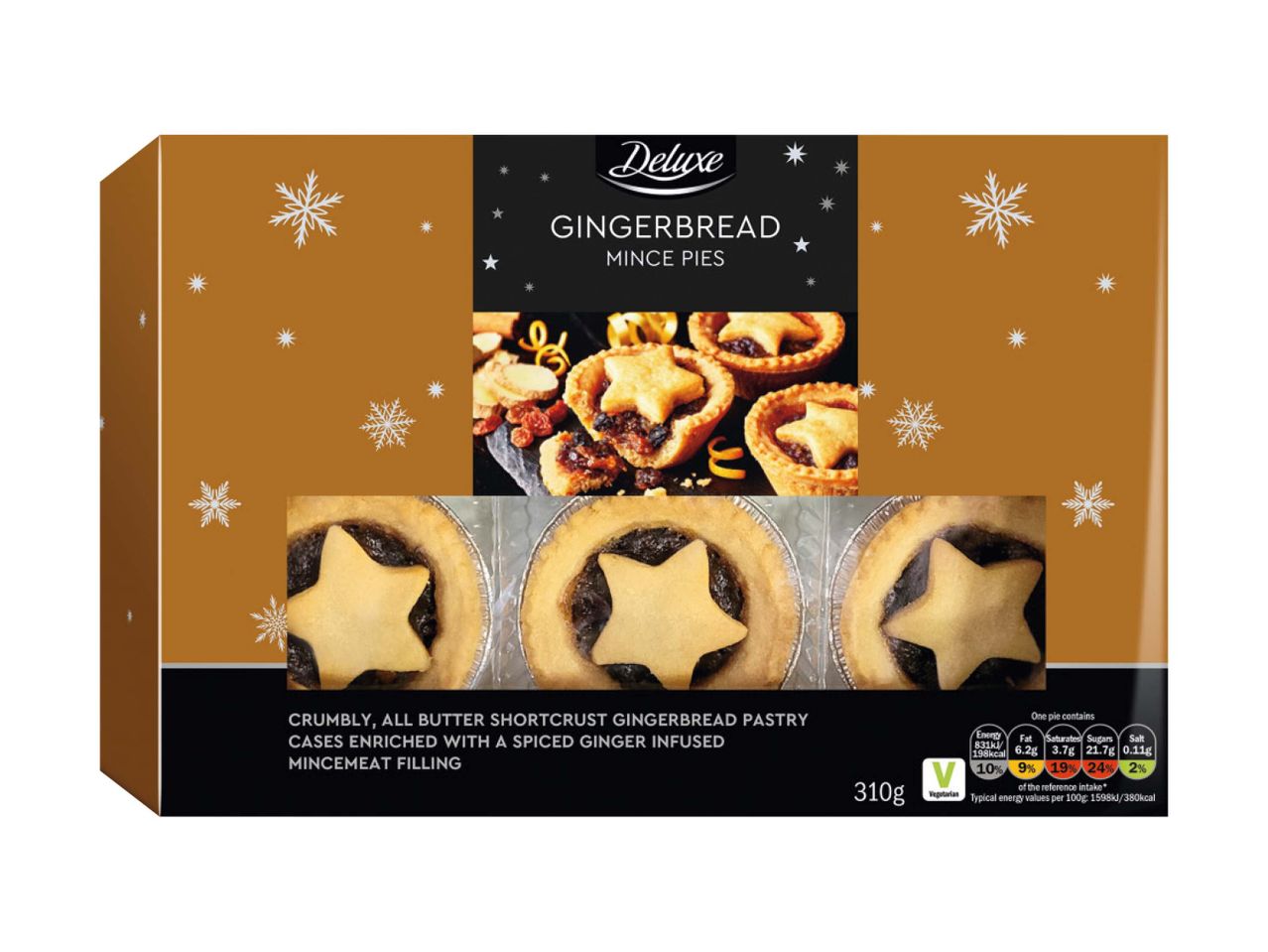 Go to full screen view: Luxury Topped Mince Pies Gingerbread - Image 1