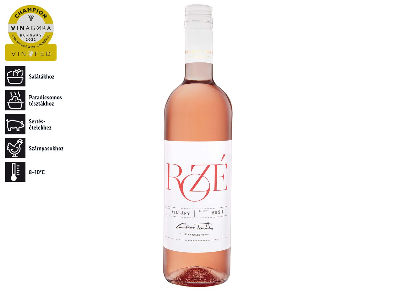 Günzer Tamás 2021 rosé, Vinagora bajnok.