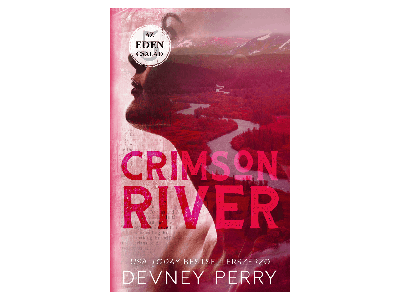 Könyvborító: Crimson River, Devney Perry regénye magyar nyelven.