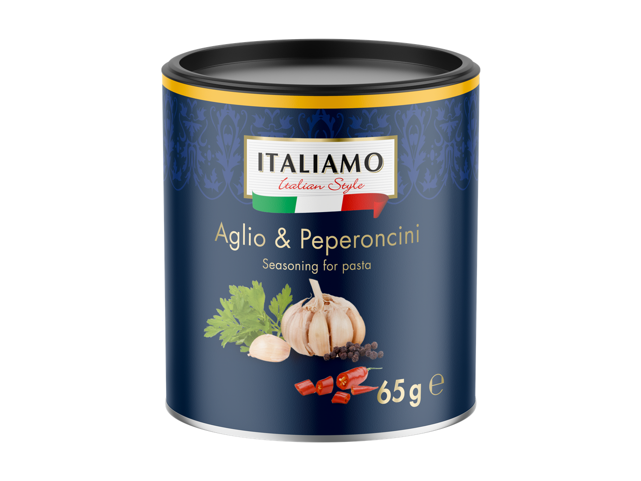 ITALIAMO Italian Style Aglio & Peperoncini Pastakruiden, 65g