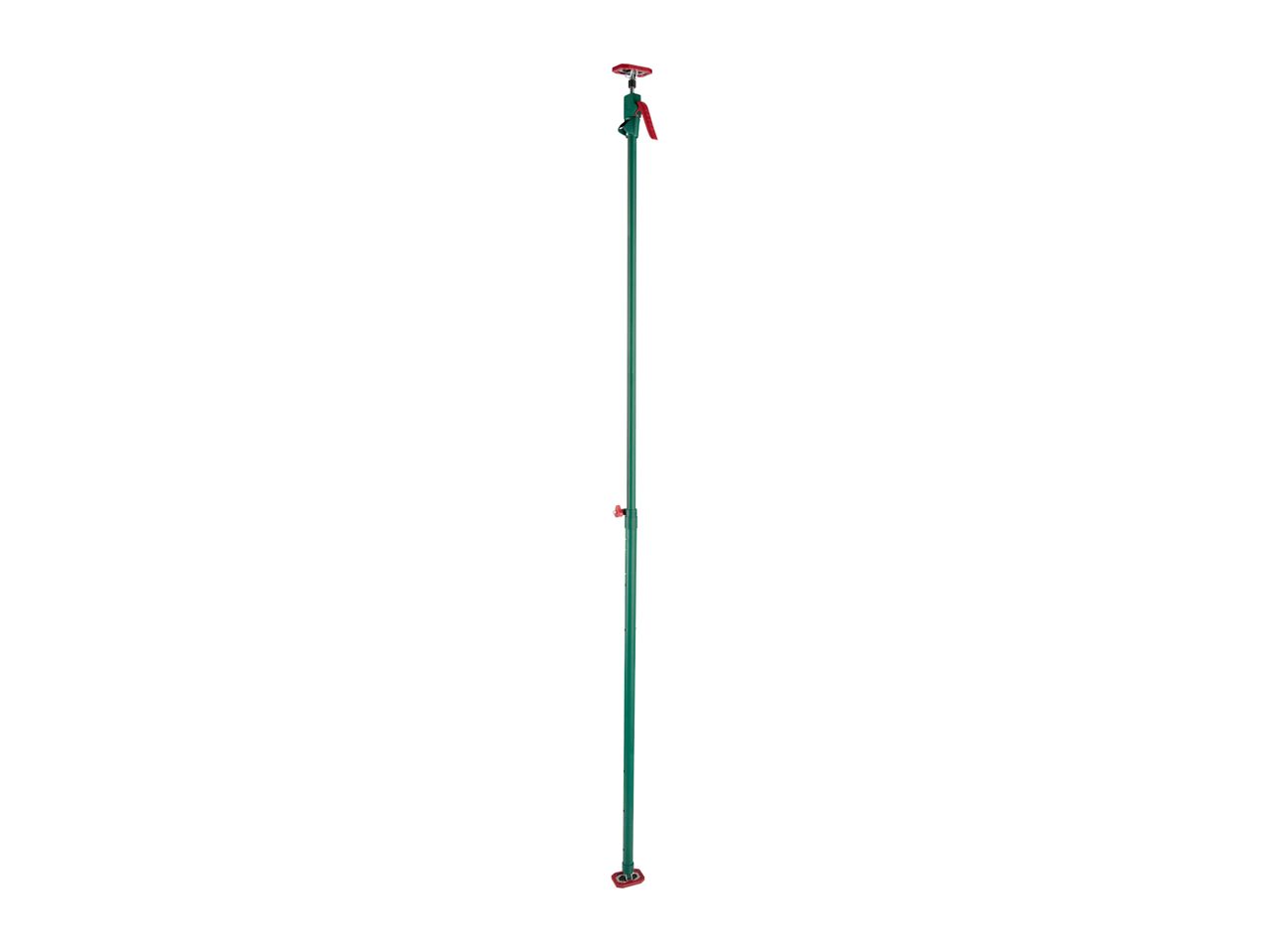 Green telescopic support rod with red accents