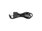 Cabo de carregamento preto USB-A para USB-C, enrolado