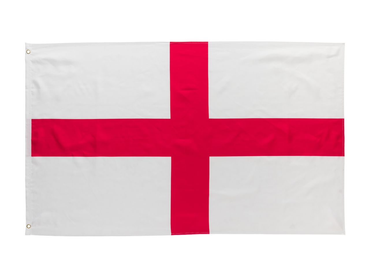 A white flag with a red cross, representing the flag of England.