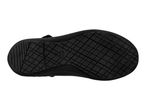 Black shoe sole with a textured, anti-slip pattern