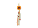 Sonnenblumen-Dekoration mit Bändern und Vogelscheuchen-Gesichtern