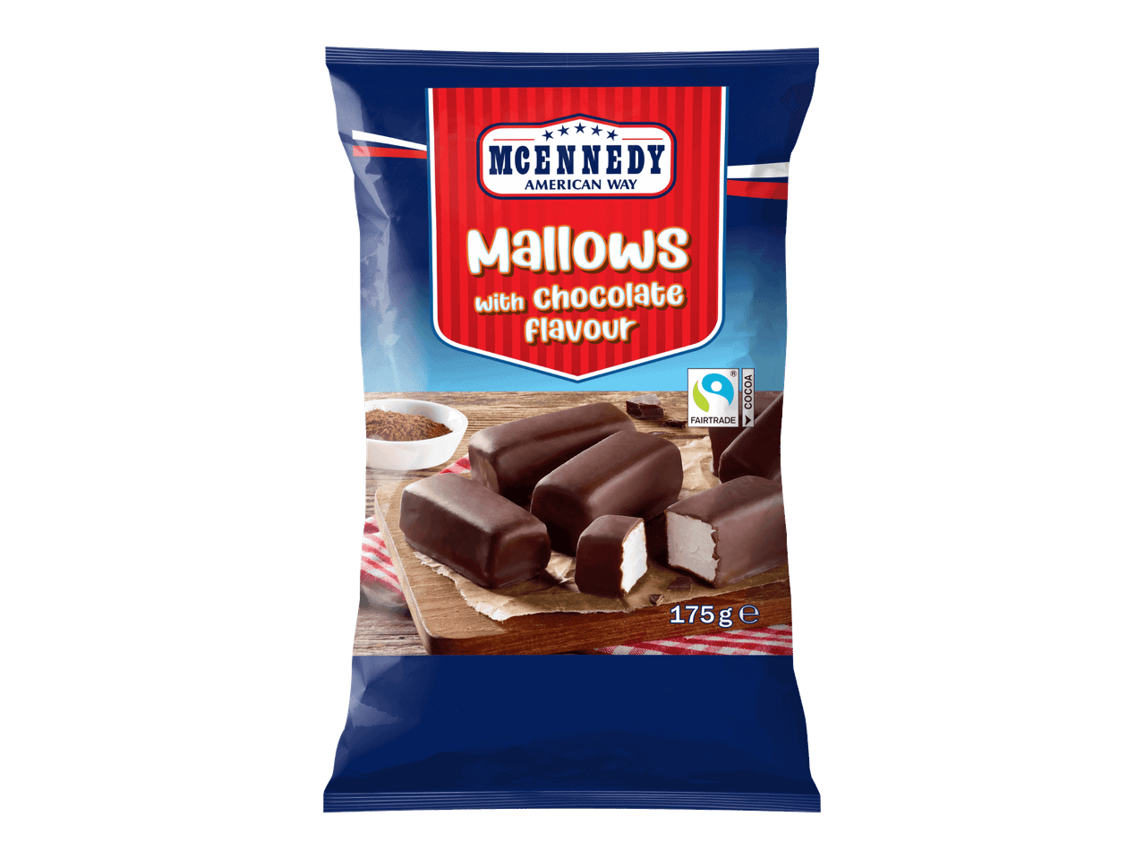 Maitosuklaa Halva-patukoita sisältävä pussi.