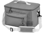 CRIVIT grey cool bag with white straps and front pocket, featuring a Crivit logo.