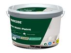 PARKSIDE White Matt Paint bucket, 11L, with good coverage for various surfaces.