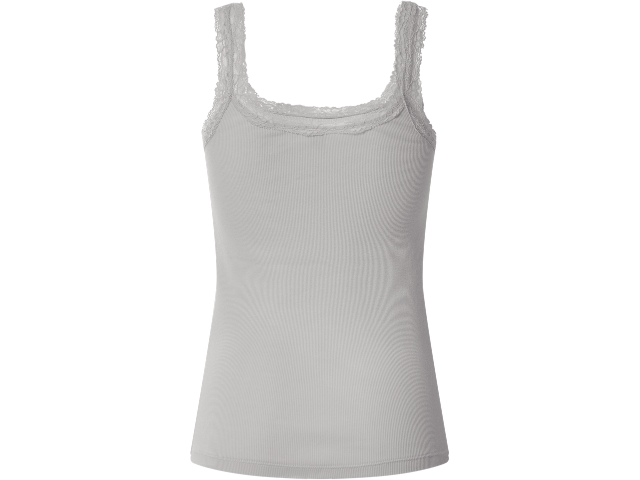 Valge soonikkoes ESMARA top pitskaunistusega