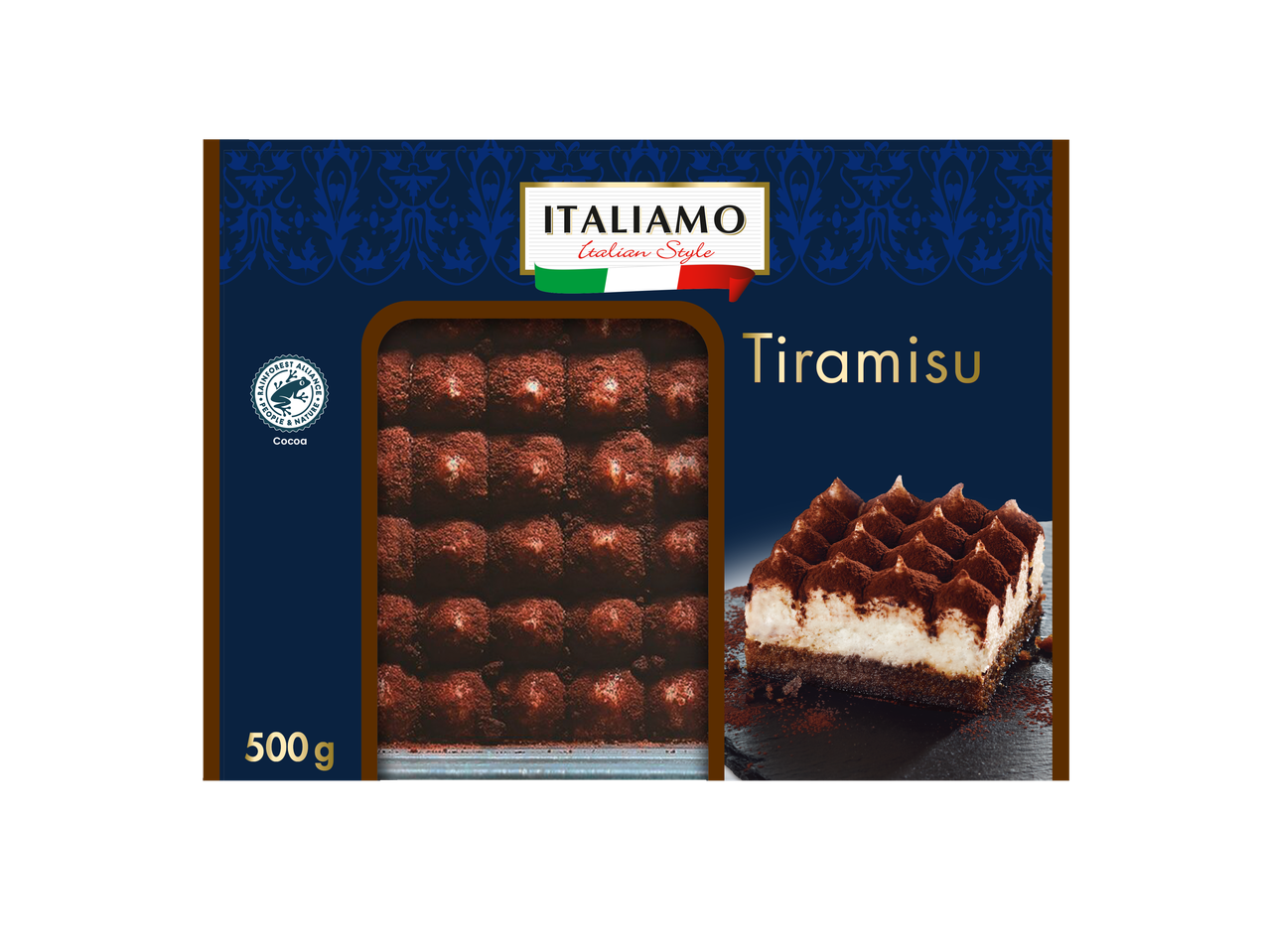 Italimo tiramisu, itališkas stilius, 500 g.