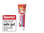 Kinderzahnpasta mit Erdbeergeschmack für 0-6 Jahre, ausgezeichnet mit „sehr gut“ von ÖKO-TEST.