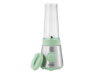 Ασημί και πράσινο μέντας μπλέντερ Silvercrest® Smoothie-Maker με καπάκι.