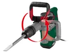 Martello demolitore Parkside con impugnatura inclinabile e ruotabile a 360° per un maggiore controllo.
