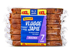 Een verpakking van 7 kruidkoeken met rozijnen, met 6+1 gratis aanbieding.