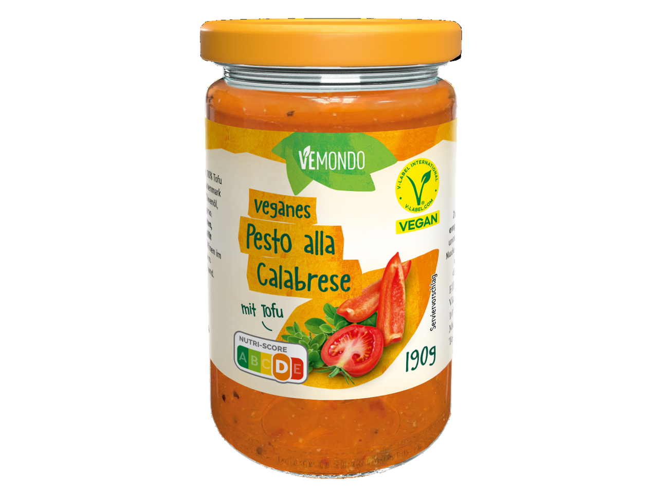 Vemondo veganes Pesto alla Calabrese mit Tofu (190g).