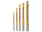 Four WIMO SSH gold-colored drill bits of varying sizes.