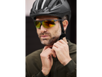 Cycling helmet and sports sunglasses: essential gear for cyclists.