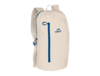 Un sac à dos beige Crivit avec des accents bleus.