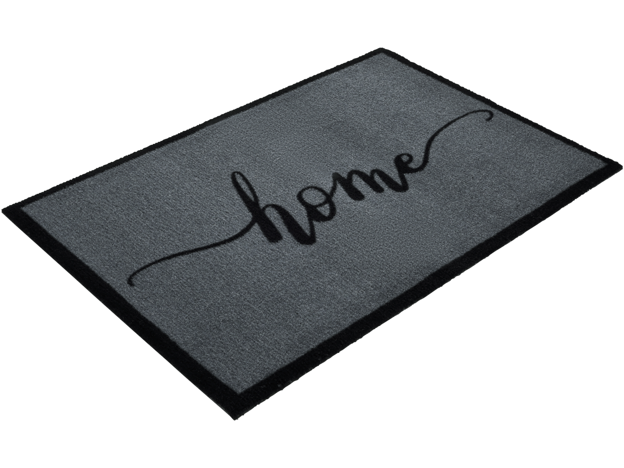 LIVARNO netīrumu uztvērēj paklājs pelēkā krāsā ar melnu uzrakstu 'home'