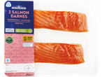 Two Lighthouse Bay salmon darns, responsibly sourced, skin on.