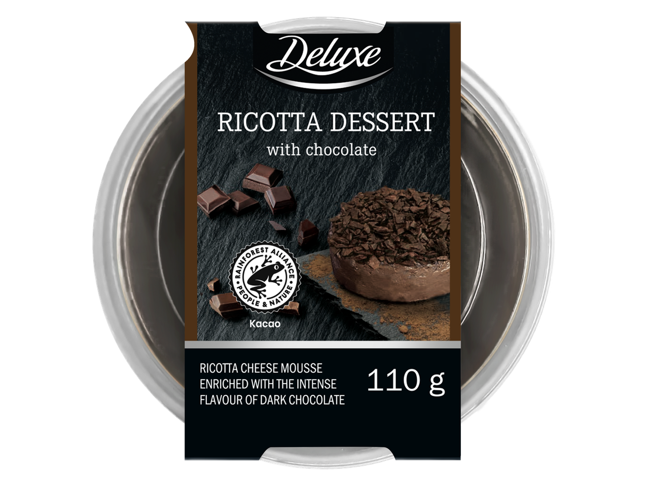 Deluxe Rikotas deserts ar šokolādi, 110g