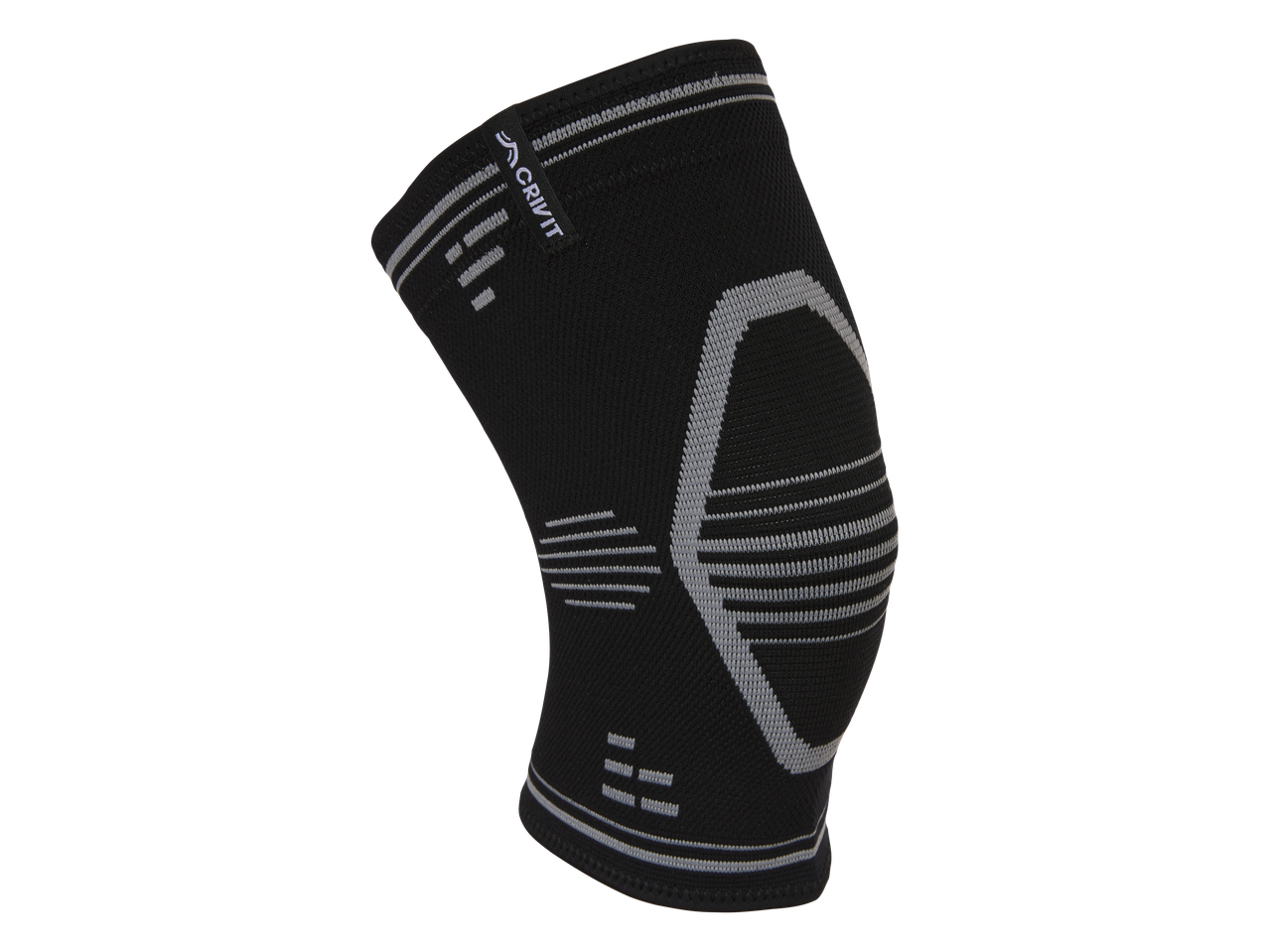 CRIVIT Sports Knee Brace, black with grey accents and logo