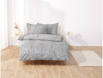 Light grey damask patterned bedding set.