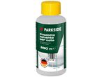 Flacone di solvente per colla Parkside da 250 ml con tappo giallo.