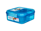 Cutii de prânz Sistema Lunch Bento Cube albastre.