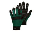A pair of green and black Parkside work gloves.
