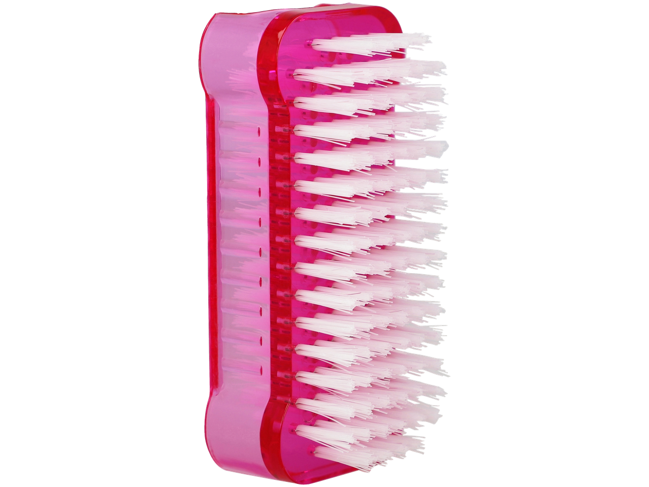 Βούρτσα νυχιών JES COLLECTION, ροζ, με λευκές τρίχες.