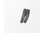 Gray denim jogger pants for kids with white drawstring.