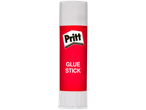 Pritt Glue Stick with a red body and white cap, featuring the brand logo and 'GLUE STICK' text.