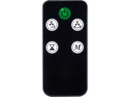 Controle remoto para ventilador com botão liga/desliga, velocidade e timer.