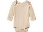 Lupilu adjustable baby outfit: beige ribbed long-sleeved bodysuit with snap buttons