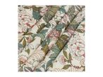 Floral fabric with pink and green flowers.