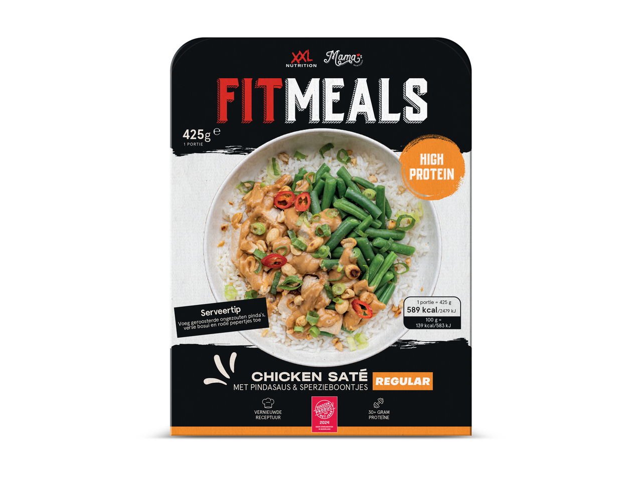 XXL Nutrition Fitmeals Kip Saté met Pindasaus en Sperzieboontjes
