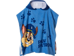 Poncho de bain bleu LUPILU pour enfant avec Chase de la Pat' Patrouille et empreintes de pattes.