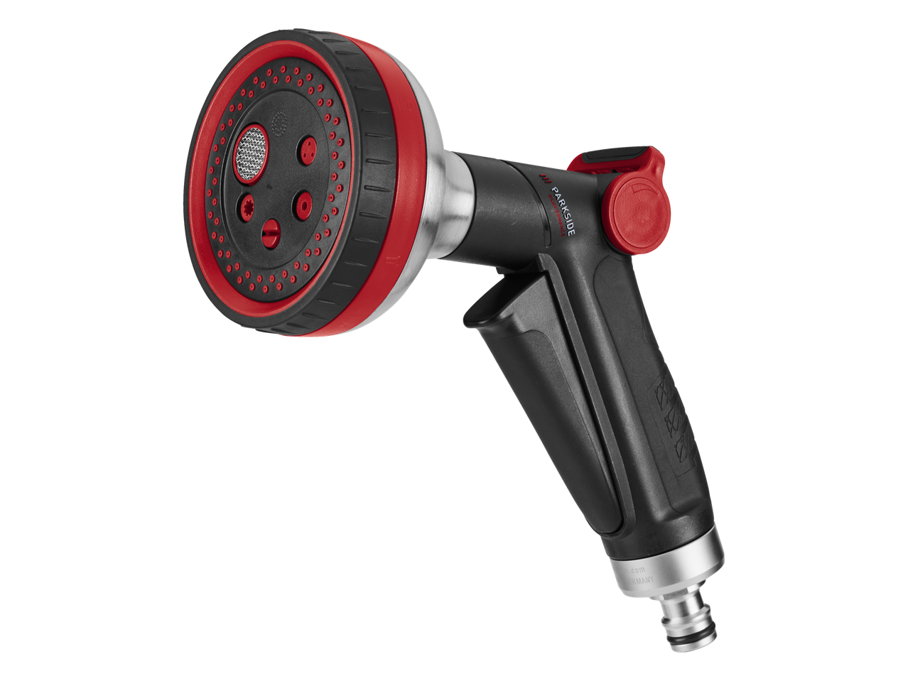 Parkside Performance® multifunktsionaalne pihustuspüstol mustas ja punases