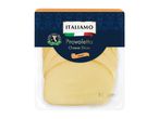 Pack of Provolone cheese slices, 140g, with Italian-themed packaging.
