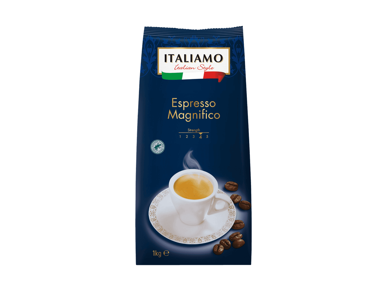 Eine Packung Dallmayr Espresso Magico Kaffee.