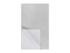 Light grey patterned table runner with a subtle leaf design, folded at the bottom.