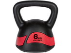 6kg Crivit kettlebell: black and red fitness equipment.