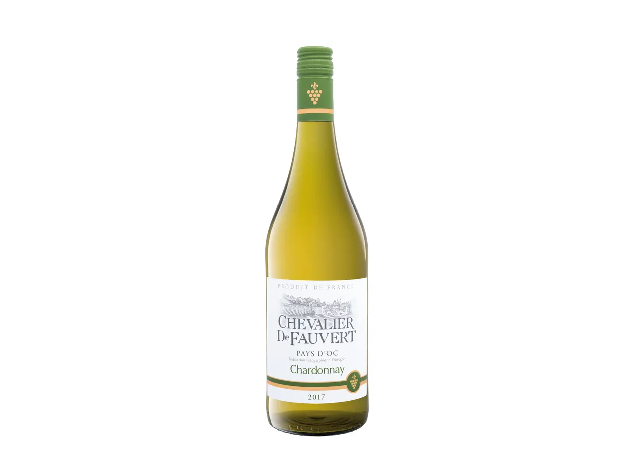 Chevalier De Fauvert Pays d'Oc Chardonnay vin, 2017.