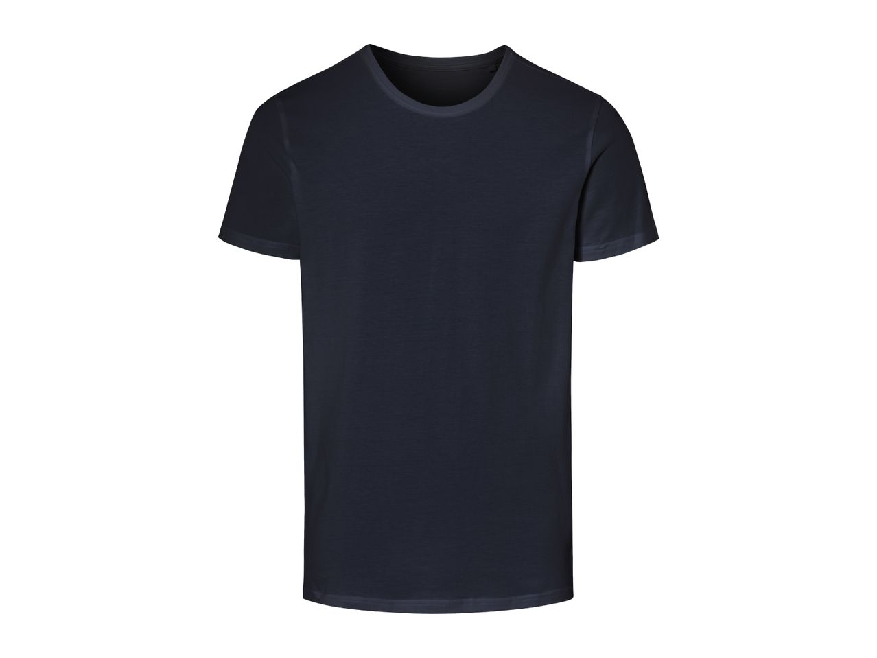 A dark navy blue men's t-shirt.