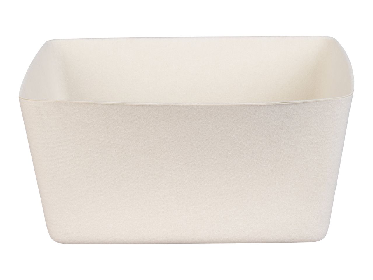 Beige felt storage basket